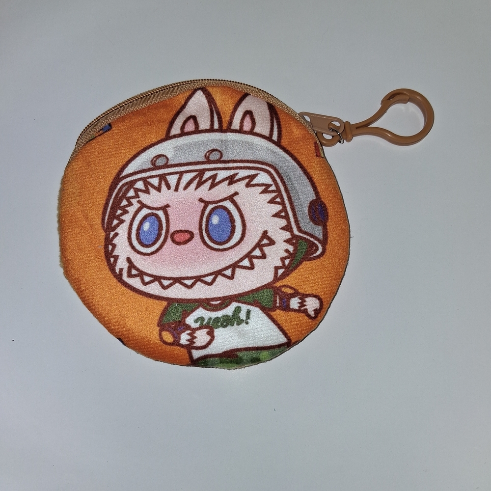 Kids Cartoon Character Orange Coin Pouch